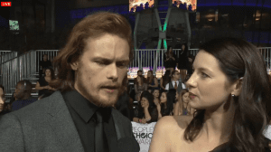 Sam Heughan and Caitriona Balfe, 2015 PCA red carpet