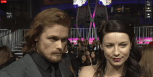 Sam Heughan and Caitriona Balfe, 2015 PCA red carpet