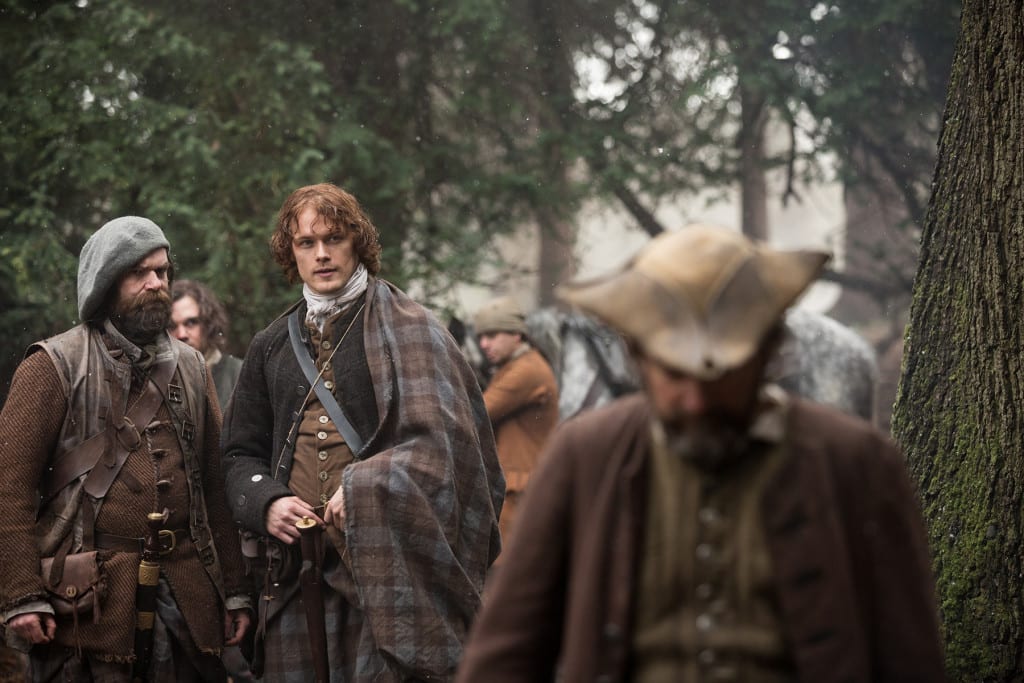 'Outlander' Season 1B, Jamie Fraser (Sam Heughan) and Murtagh Fitzgibbons (Duncan Lacroix)