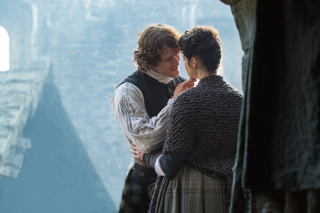 Sam Heughan and Caitriona Balfe (Jamie Fraser and Claire Randall Fraser)